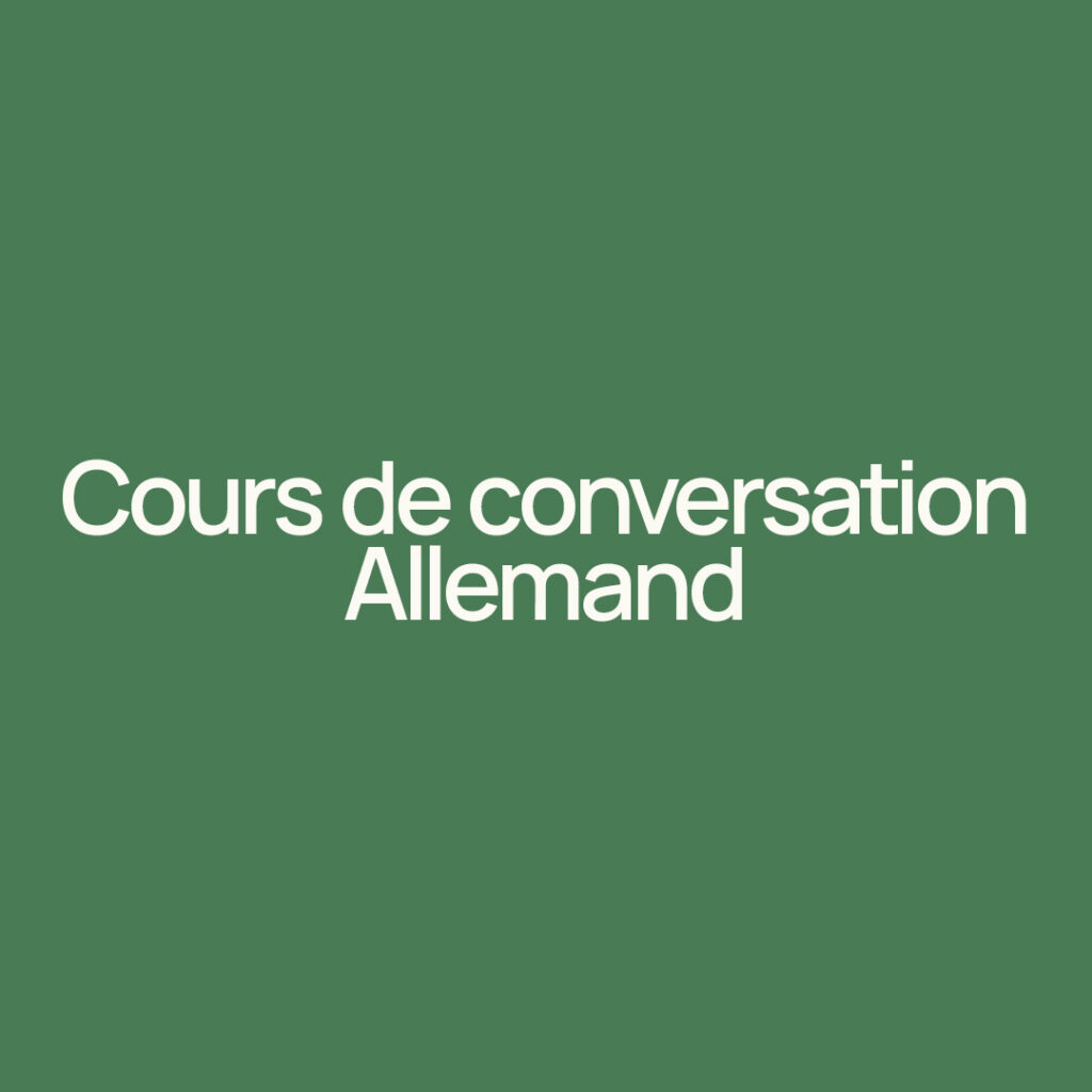 Cours de conversation allemand