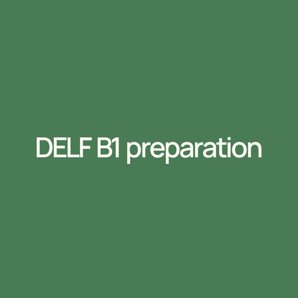 DELF B1 preparation